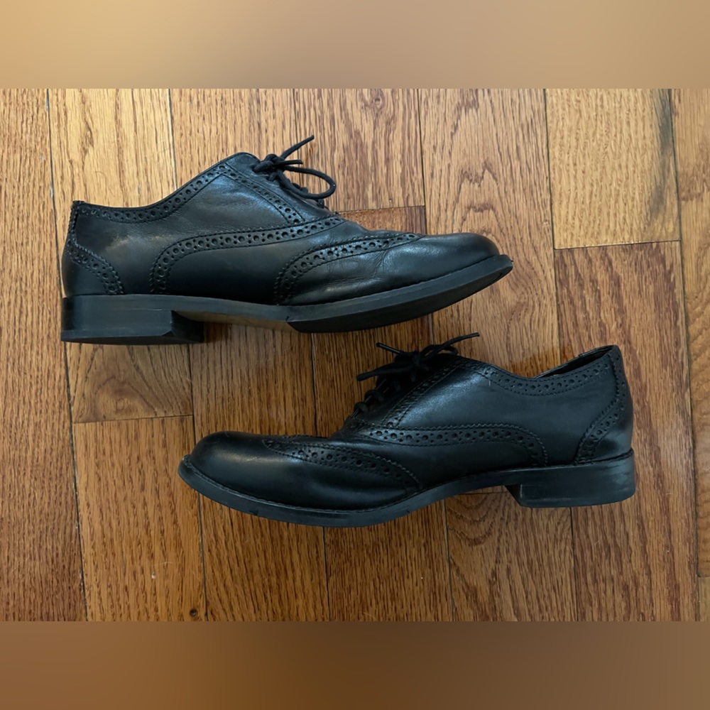 Cole Haan Black Brogue Leather Loafers